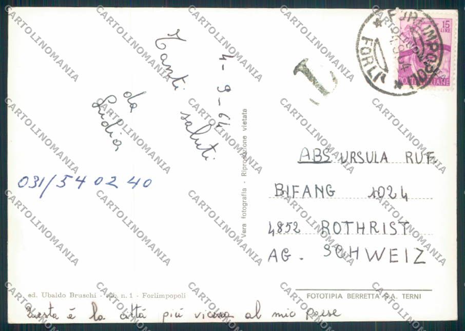 Forlì Forlimpopoli foto FG cartolina ZF5837 – retro