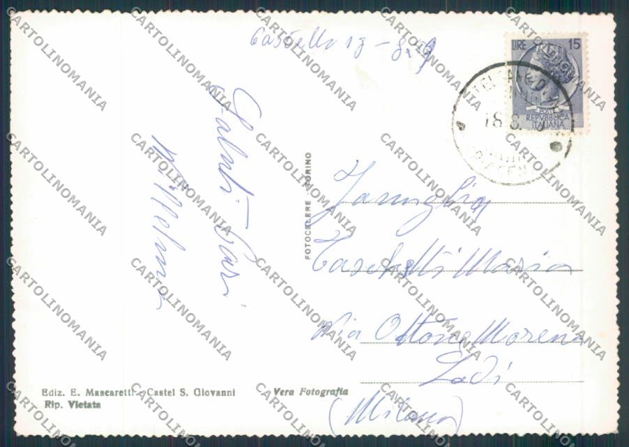 Piacenza Castel San Giovanni foto FG cartolina ZF5847 – retro