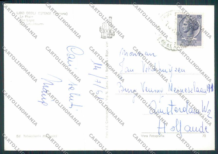 Ferrara Lido Estensi Faro foto FG cartolina ZF5889 – retro