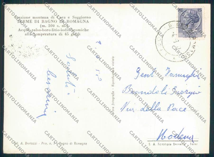Forlì Bagno di Romagna foto FG cartolina ZF5911 – retro