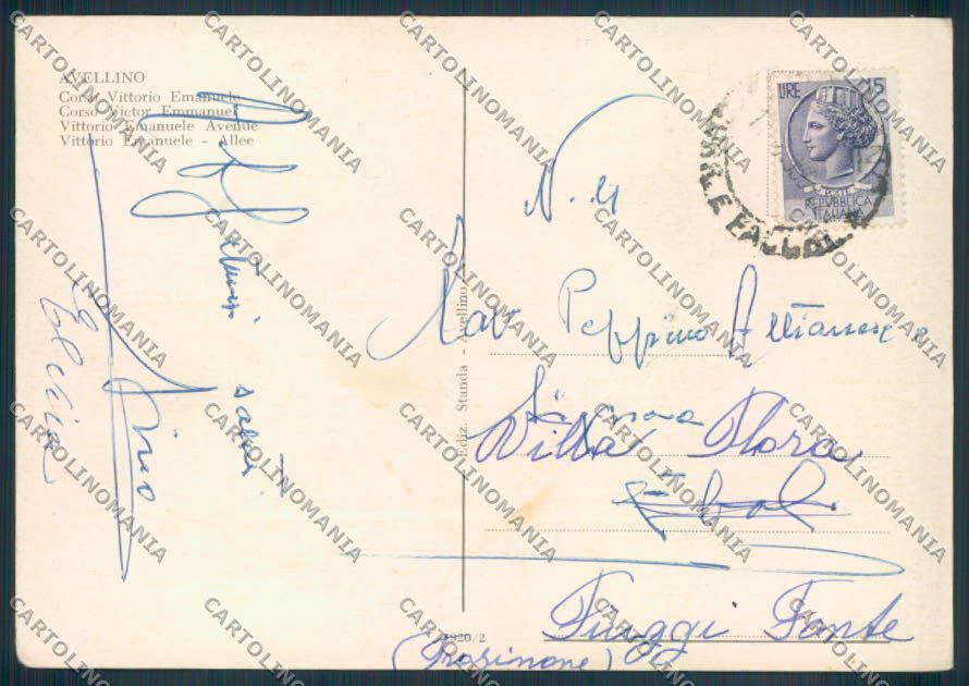 Avellino Città FG cartolina ZF5971 – retro