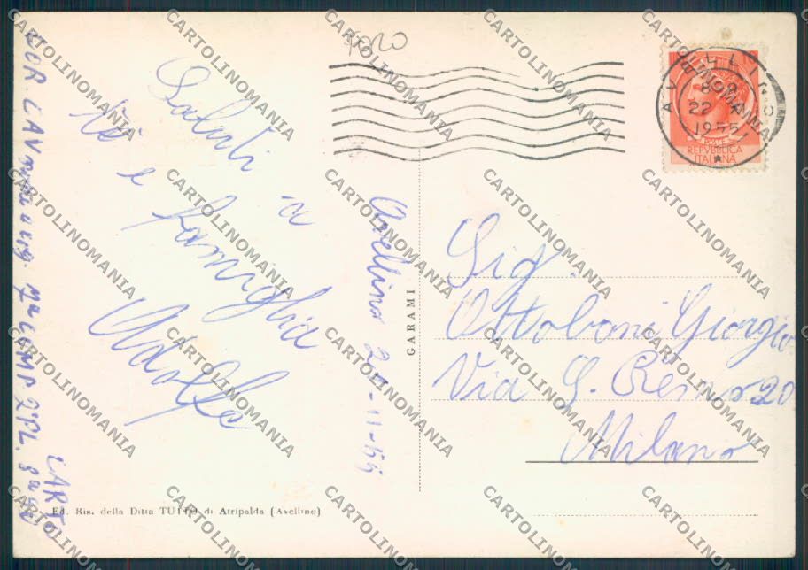 Avellino Militari Carroarmato FORO FG cartolina ZF5979 – retro