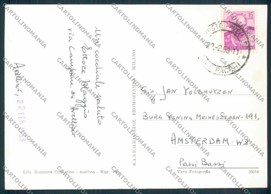 Avellino Città Montevergine Foto FG cartolina ZF5995 – retro