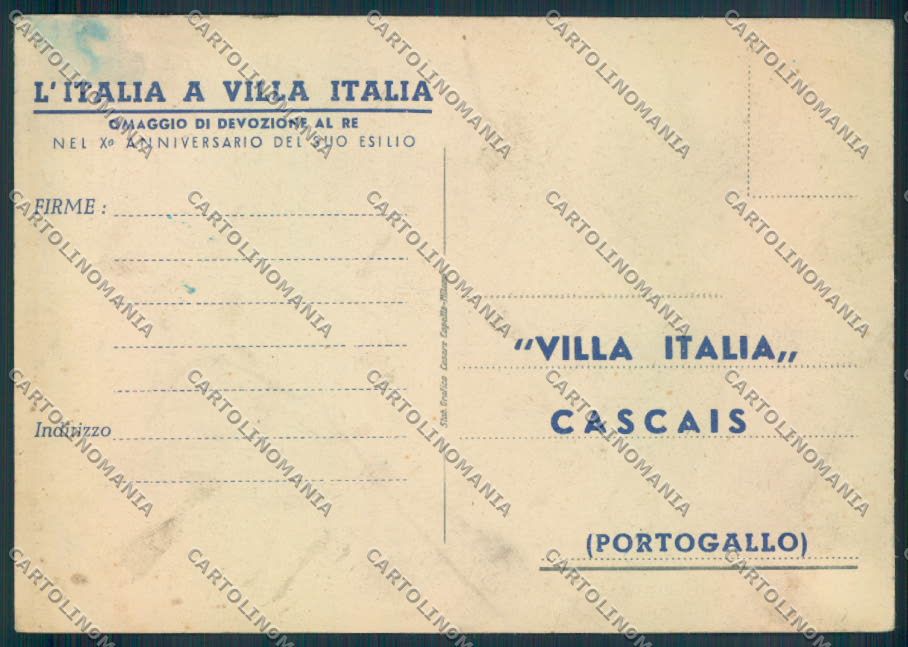Ascoli Piceno Poste Esilio Savoia FG cartolina ZF6001 – retro
