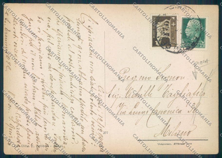 Perugia Assisi PIEGHINA FG cartolina ZF6046 – retro
