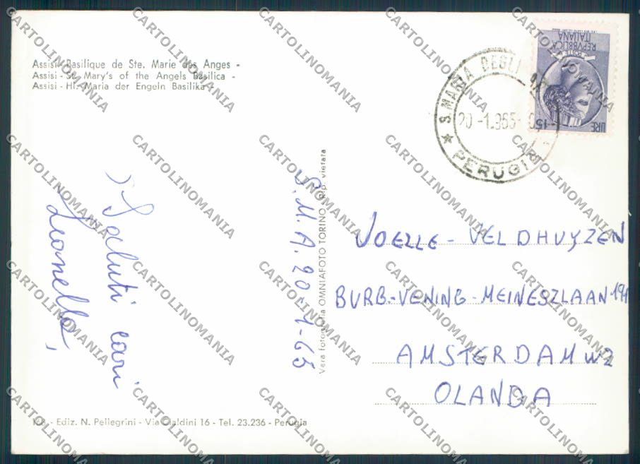 Perugia Assisi Foto FG cartolina ZF6052 – retro