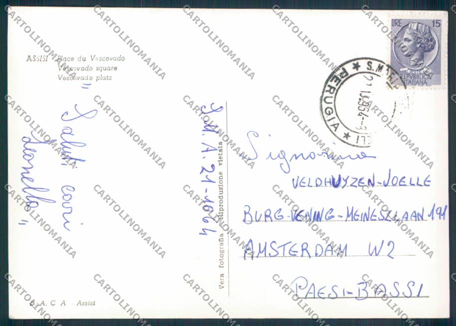 Perugia Assisi Foto FG cartolina ZF6057 – retro