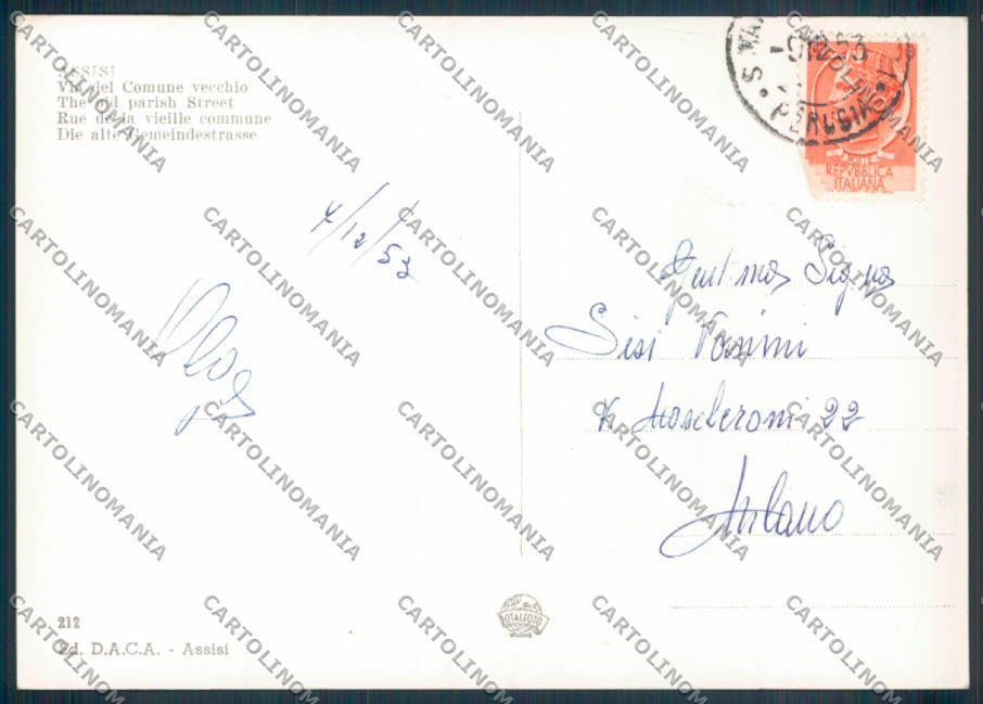 Perugia Assisi Foto FG cartolina ZF6058 – retro