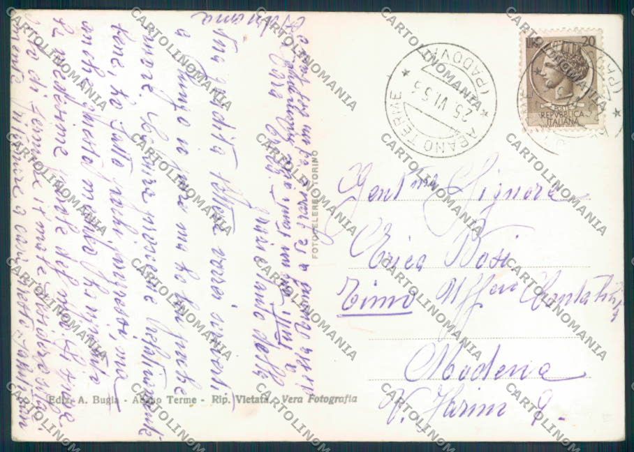 Padova Abano Terme Foto FG cartolina ZF6061 – retro