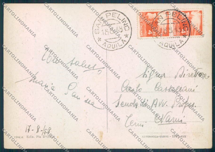 L'Aquila Avezzano Via Littorio FG cartolina ZF6096 – retro