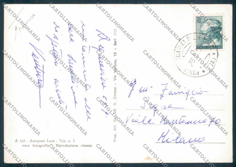 Bari Acquaviva PIEGHINA Foto FG cartolina ZF6127 – retro