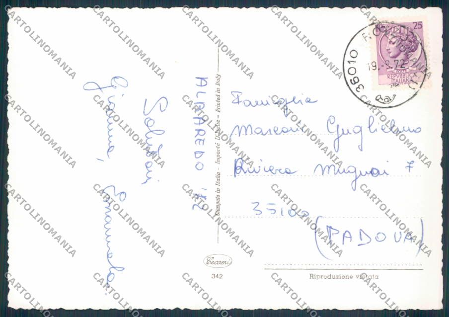 Vicenza Rotzo Albaredo Foto FG cartolina ZF6154 – retro