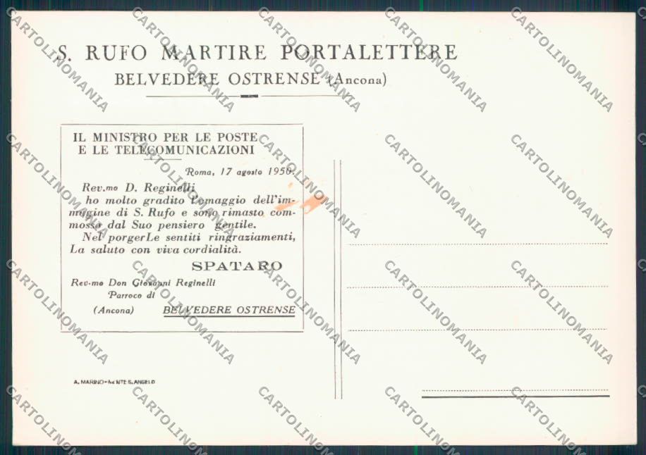 Ancona Belvedere Ostrense FG cartolina ZF6218 – retro