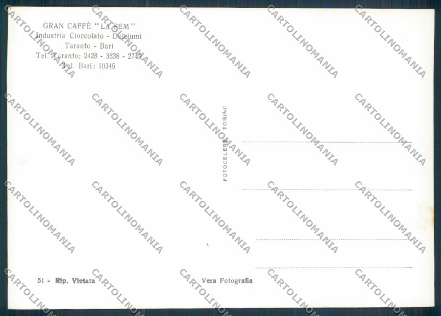 Taranto Bari Gran Caffè La Sem Foto FG cartolina ZF6222 – retro