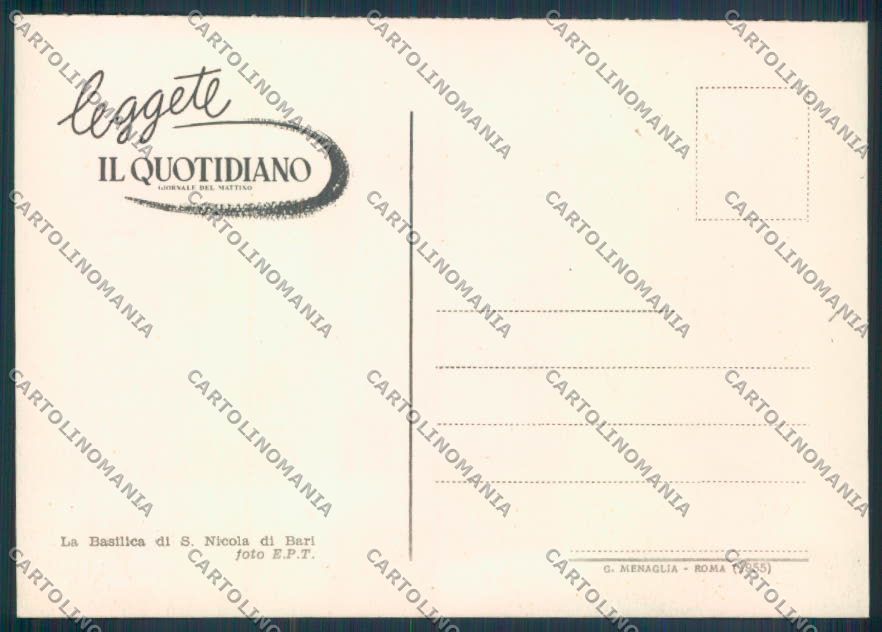 Bari Giornale Il Quotidiano FG cartolina ZF6223 – retro