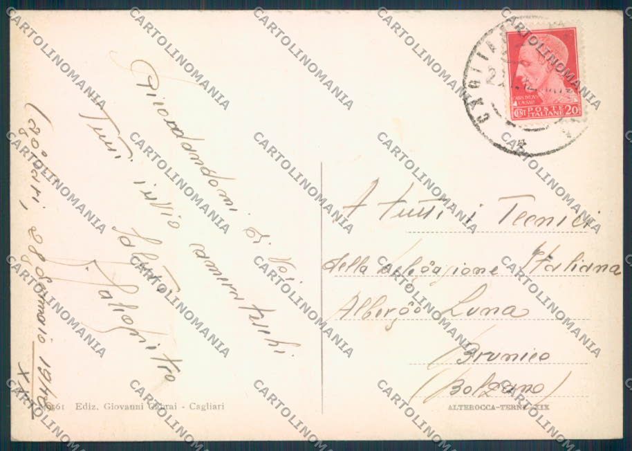 Cagliari Città Porta Cristina FG cartolina ZF6269 – retro