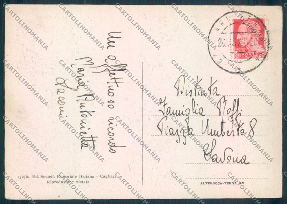 Cagliari Città Largo Carlo Felice FG cartolina ZF6273 – retro