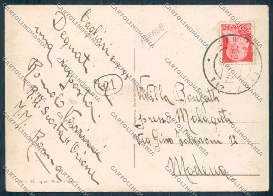 Cagliari Città ABRASA FG cartolina ZF6281 – retro