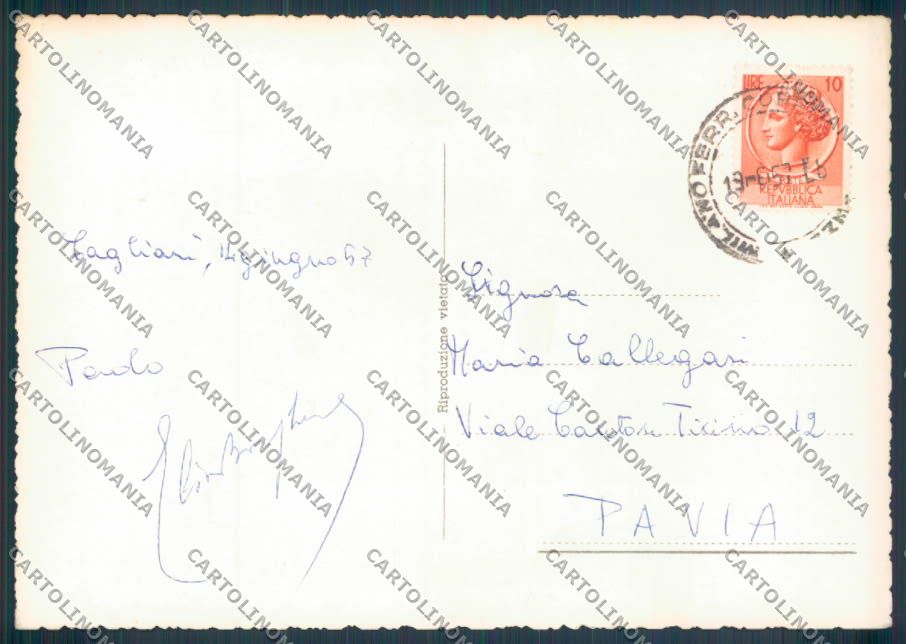 Cagliari Città GRINZA CARTA Foto FG cartolina ZF6305 – retro