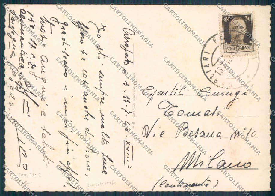 Cagliari Città Poste PIEGHINA FG cartolina ZF6307 – retro
