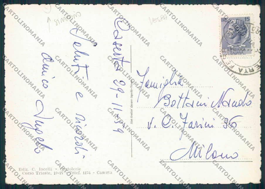 Caserta Città STRAPPINO FG cartolina ZF6322 – retro