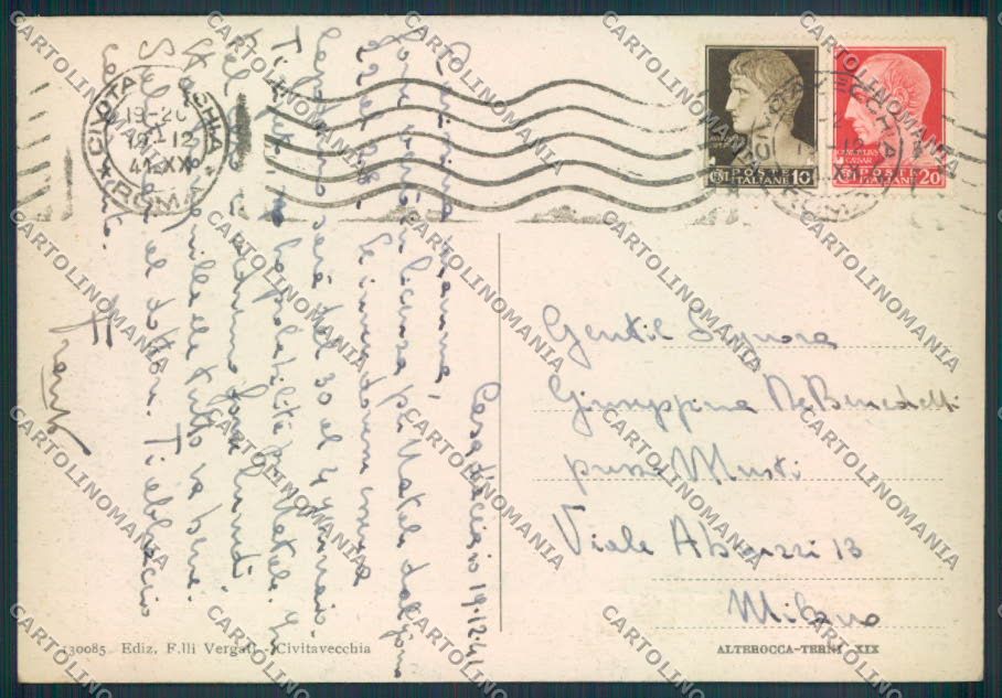 Roma Civitavecchia FG cartolina ZF6330 – retro