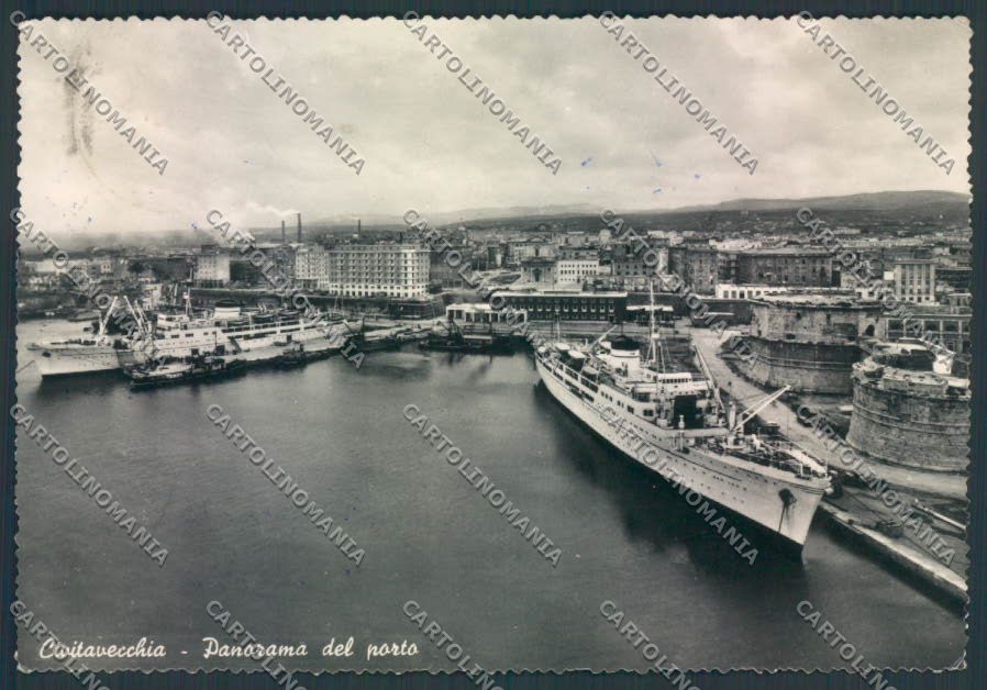 Roma Civitavecchia Nave Foto FG cartolina ZF6342 – fronte