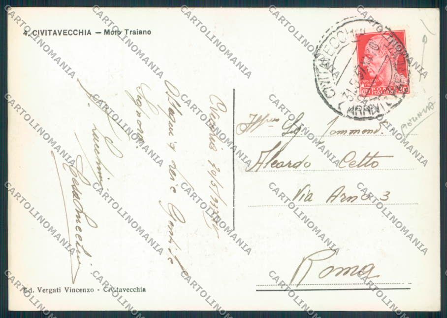 Roma Civitavecchia Faro Foto FG cartolina ZF6355 – retro