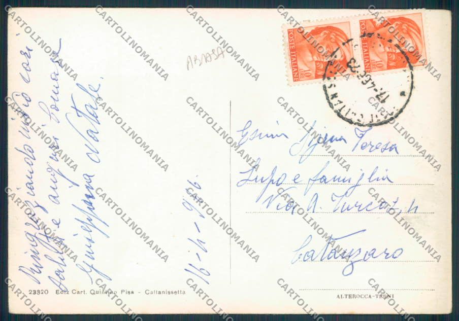 Caltanissetta Città RAI ABRASA FG cartolina ZF6369 – retro