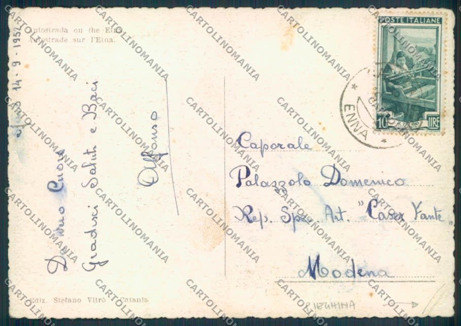 Catania Etna PIEGHINE FG cartolina ZF6387 – retro