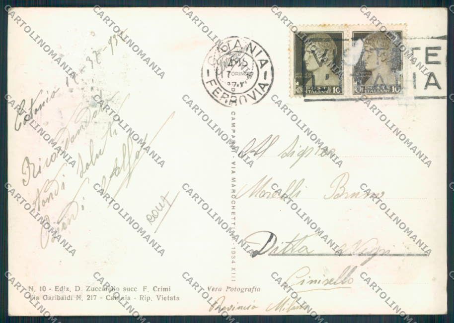 Catania Città Poste ABRASA Foto FG cartolina ZF6400 – retro
