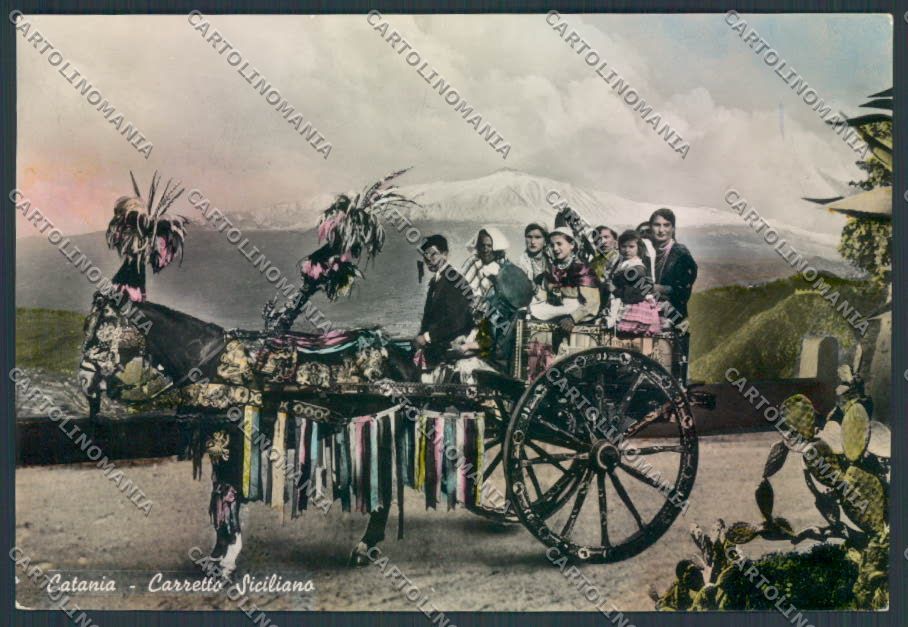 Catania Etna Carretto Foto FG cartolina ZF6410 – fronte