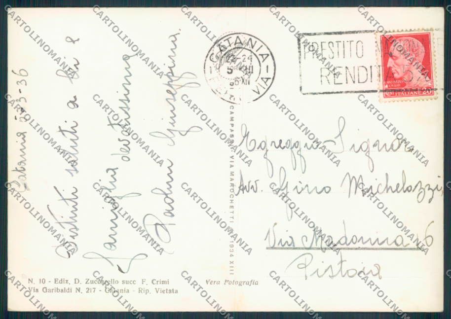 Catania Città Poste Foto FG cartolina ZF6411 – retro