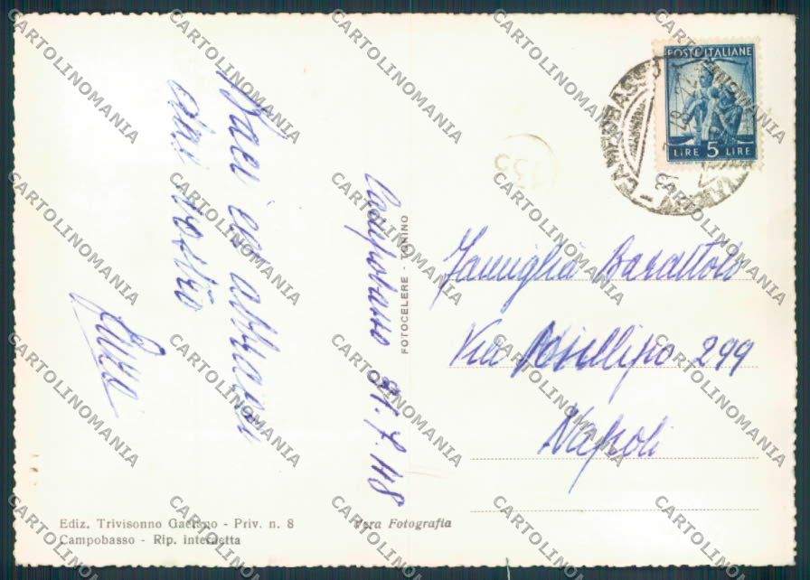 Campobasso Città Poste Foto FG cartolina ZF6430 – retro