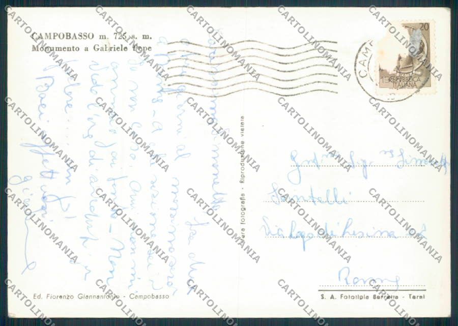 Campobasso Città Foto FG cartolina ZF6431 – retro