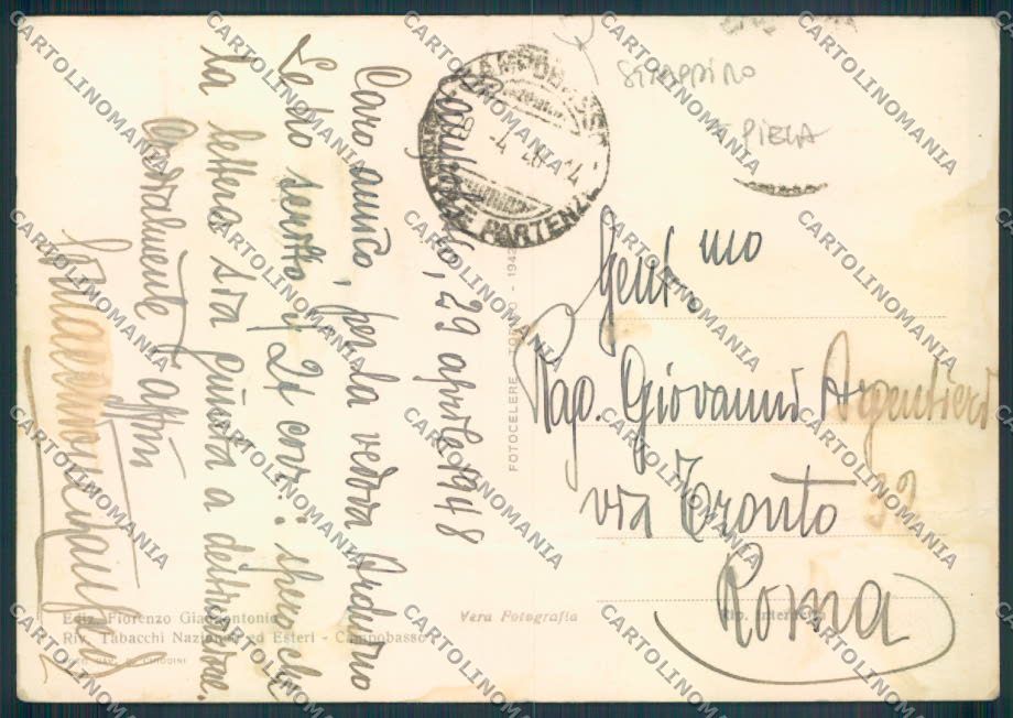 Campobasso STRAPPINO PIEGA Foto FG cartolina ZF6432 – retro