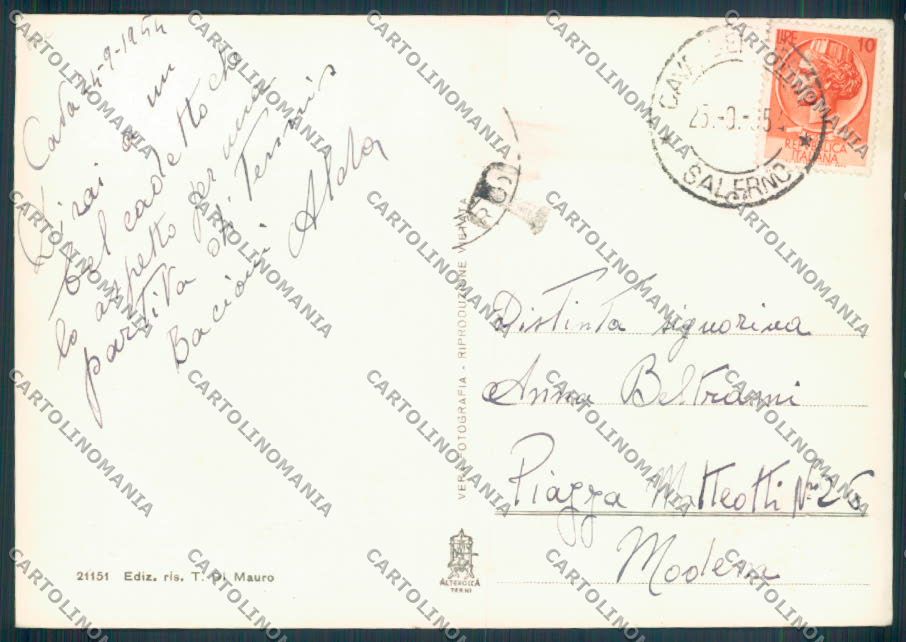 Salerno Cava dei Tirreni Tennis Foto FG cartolina ZF6446 – retro