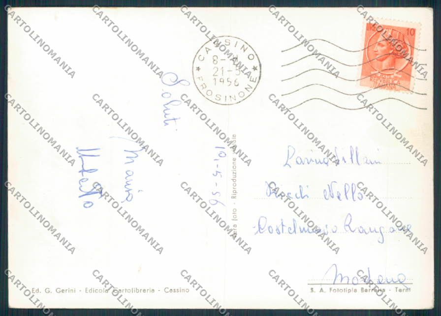 Frosinone Cassino Tribunale Foto FG cartolina ZF6461 – retro