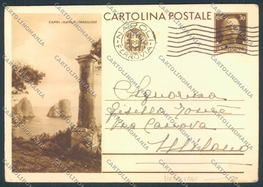 Napoli Capri PIEGHINE FG cartolina ZF6463 – fronte