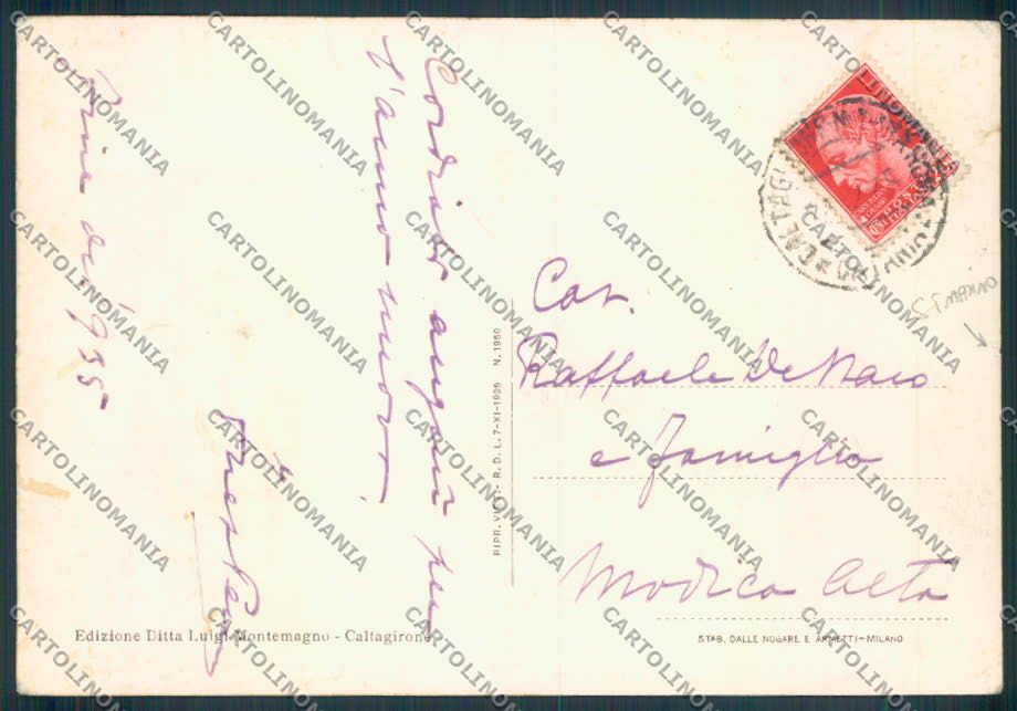 Catania Caltagirone STRAPPINO FG cartolina ZF6467 – retro