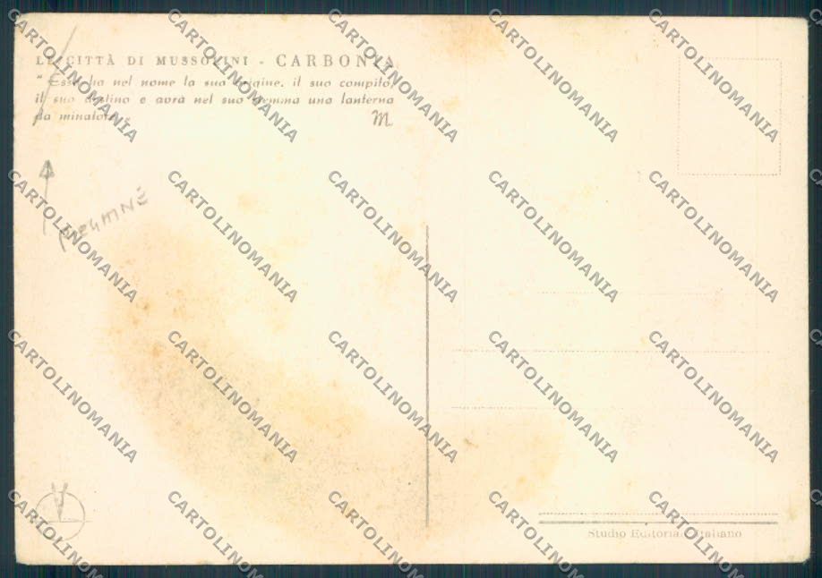 Cagliari Carbonia PIEGHINE FG cartolina ZF6473 – retro