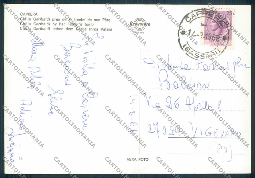 Sassari Caprera Garibaldi Foto FG cartolina ZF6481 – retro