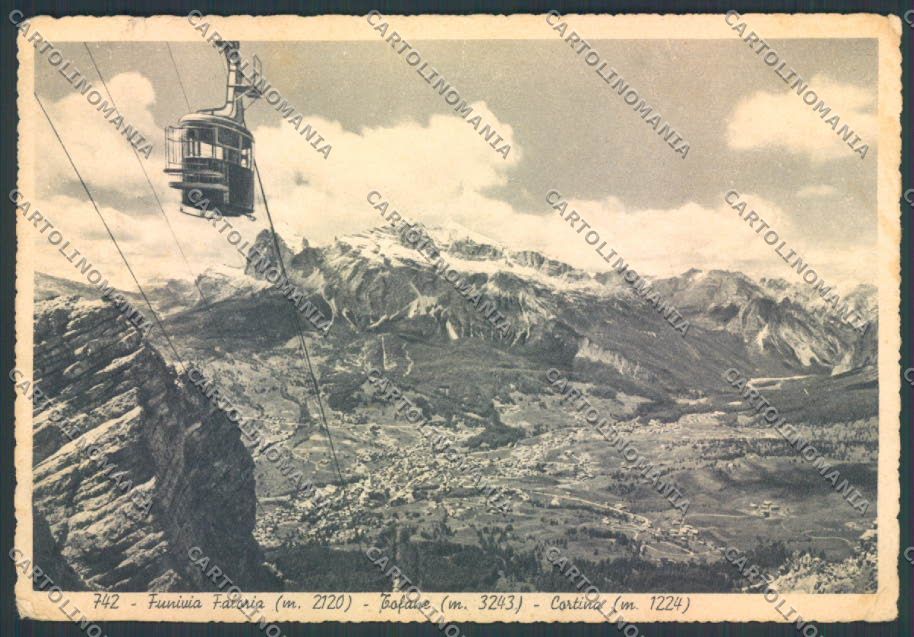 Belluno Cortina PIEGHINE STRAPPINO FG cartolina ZF6484 – fronte