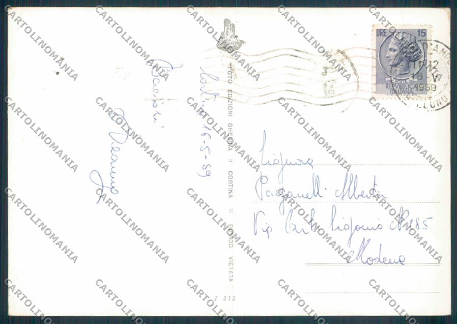 Belluno Cortina Foto FG cartolina ZF6487 – retro