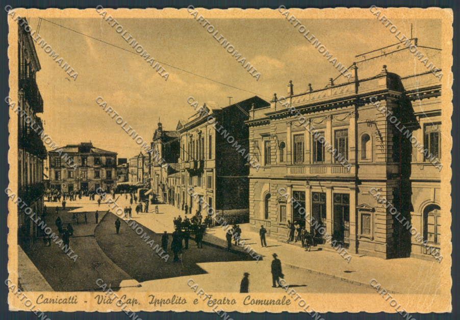 Agrigento Canicattì PIEGHINE FG cartolina ZF6491 – fronte