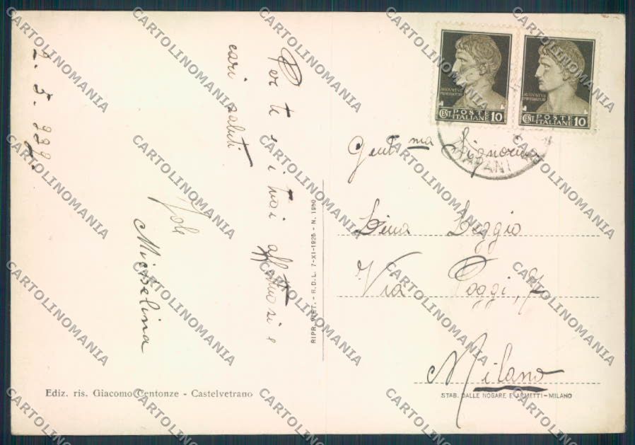 Trapani Castelvetrano FG cartolina ZF6511 – retro