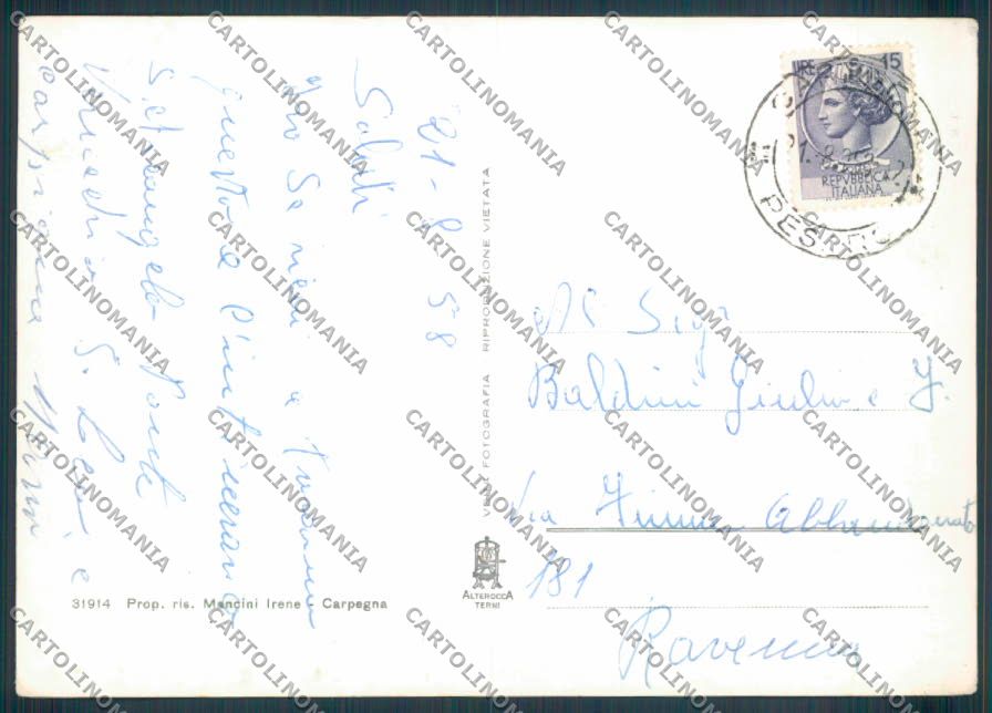 Pesaro Carpegna Foto FG cartolina ZF6533 – retro