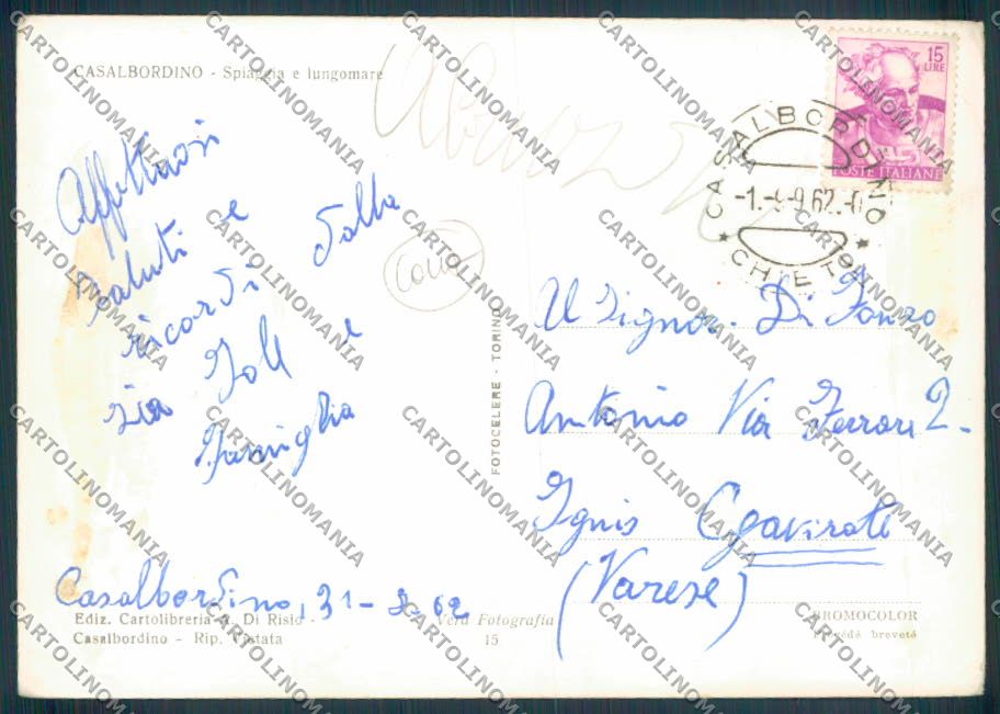 Chieti Casalbordino COLLA Foto FG cartolina ZF6540 – retro