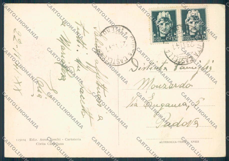 Viterbo Civita Castellana FG cartolina ZF6544 – retro