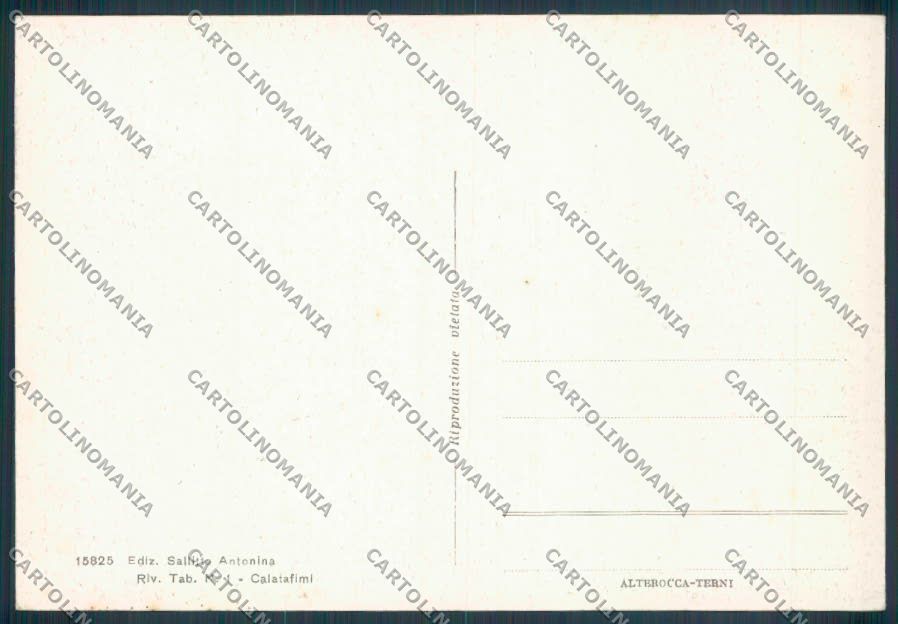 Trapani Calatafimi Garibaldi FG cartolina ZF6559 – retro
